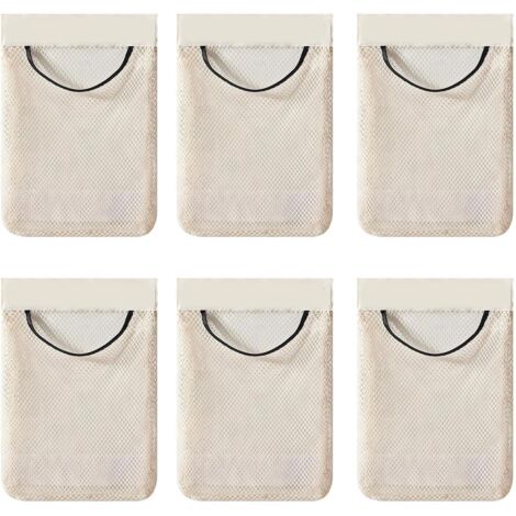 Lot de 6 petits sacs en polyester résistants pour le rangement de jouets en voyage et utilisation en extérieur 36 x 25 cm