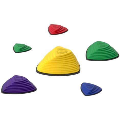 Lot de 6 pierres de pas antidérapantes, intérieur & extérieur, empilables, multicolores