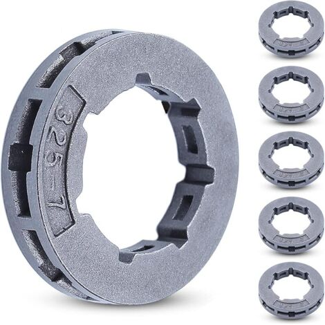Lot de 6 Pignon de Jante .325'' 7 Dents pour STIHL 021 024 025 028 MS 250, Husqvarna 141 345 350 359 Tronçonneuse et Plus de Modèles, Roue à Chaîne à Anneau Universel 325 Bague Pignon