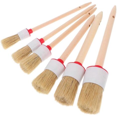 Lot de 6 pinceaux de nettoyage pour douche, brosse électrique coudée pour peinture intérieure