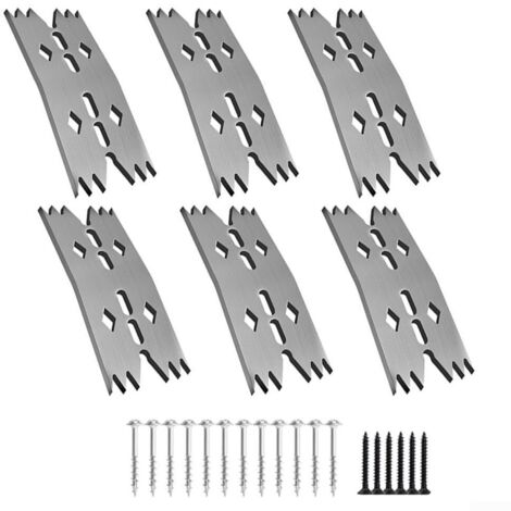 Lot de 6 pinces à plaque plate en acier inoxydable pour le travail du bois - Outil de fixation en métal pour étau d'établi - Méthode de fixation à faire soi-même avec dents sécurisées pour charpentier