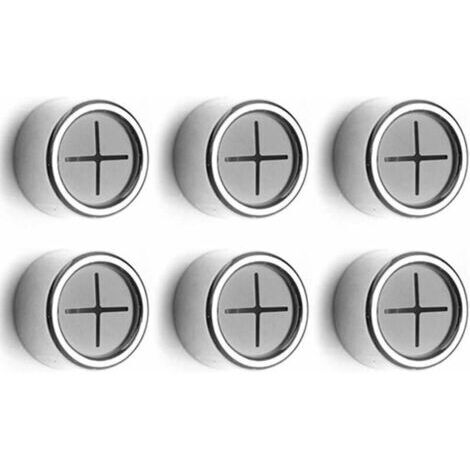 Lot de 6 pinces à torchons, porte-torchons adhésif, porte-torchons à ventouse, pour salle de bain, armoire et débarras (ABS rond)