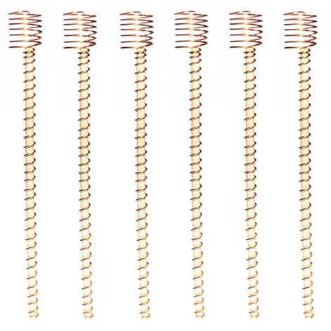 Lot de 6 piquets d'antenne de jardinage en cuivre de 30,5 cm pour plantes d'intérieur et d'extérieur, fruits, légumes, support d'antenne de culture électrique