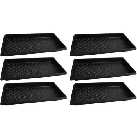 Lot de 6 plateaux de germination des plantes avec plaques de culture pour le jardinage, pour gérer la germination et l'entretien précoce des plantes (sans trous) 54x28cm