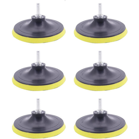 Lot de 6 Plateaux de Ponçage 100mm Disques Abrasifs Assiette de Ponçage avec Filetage M14 Fermeture Auto-agrippante Plaque de Support de Ponçage Polissage pour Perceuse Meuleuse d'angle