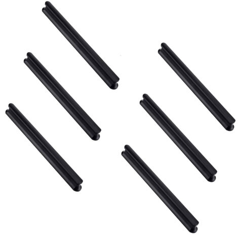Lot de 6 poignées de porte d'armoire de cuisine de 180 mm de long (trou central de 160 mm), Poignées de tiroir de cuisine, poignées de porte d'armoire, poignées de porte de placard