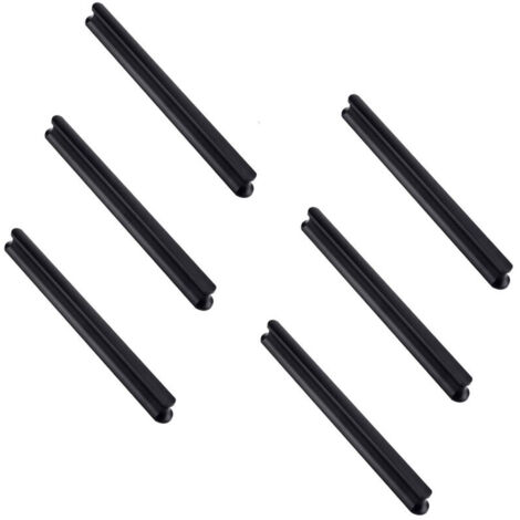 Lot de 6 poignées de porte d'armoire de cuisine de 180 mm de long (trou central de 160 mm), Poignées de tiroir de cuisine, poignées de porte d'armoire, poignées de porte de placard
