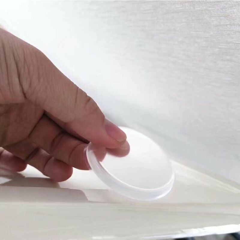 Lot de 6 poignées de porte en caoutchouc transparent - Coussin rond - Protection murale silencieuse pour poignée de porte - Silencieux - Silencieux