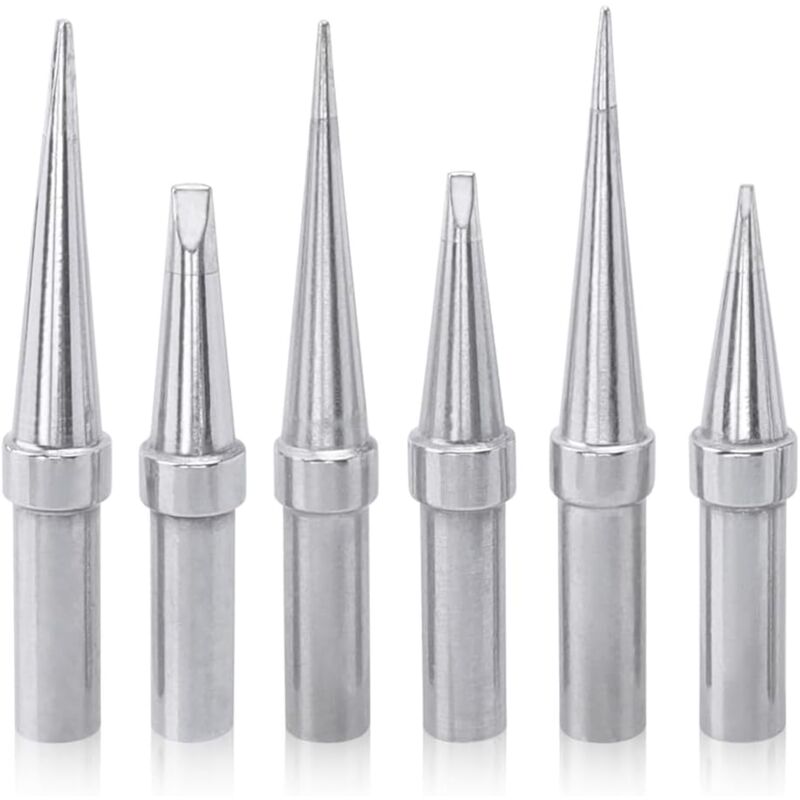 Lot de 6 Pointes à Souder ETA ETB ETH ETK ETO ETS Pointes de Soudure pour Panne de Fer à Souder Pointe de Fer à Souder de Remplacement Pointes Souder