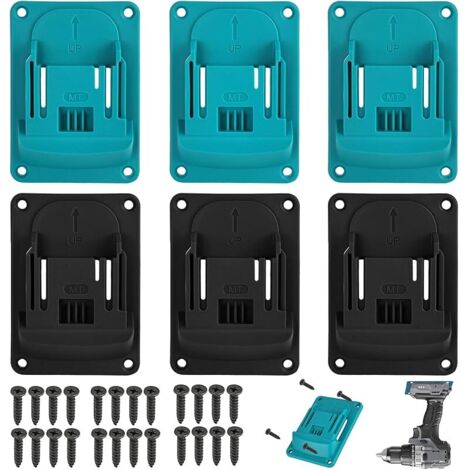 Lot de 6 porte-outils muraux pour Makita 18 V, outils électriques de perçage, avec 24 vis, porte-outils pour mur, atelier, garage, machine