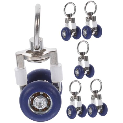 Lot de 6 poulies pour tringle à rideaux – Glisseurs silencieux et flexibles – Accessoires pour rideaux