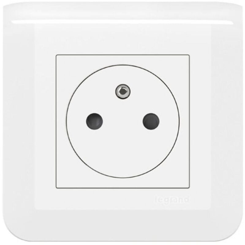 Legrand - Lot de 6 prises de courant Surface Mosaic blanc complet avec plaque