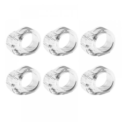 Lot de 6 protections de poignée de porte en PVC, anti-collision, transparentes, pour protéger les murs, les portes, les fenêtres et les meubles.