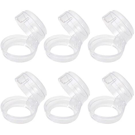 Lot de 6 protège-boutons de cuisinière transparents