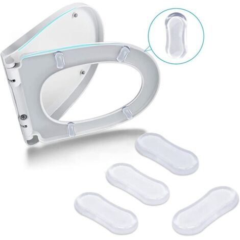 Lot de 6 protège-colles amortisseurs pour toilettes Bidet de salle de bain WATER TRANSPARENT
