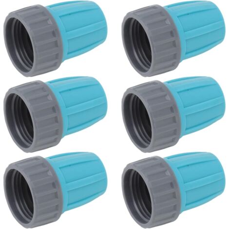 Lot de 6 Raccords d'Irrigation Goutte à Goutte 16mm PE - Jonctions et Contre-Écrous Durables pour Tuyau d'Arrosage, Résistants aux UV et aux Intempéries