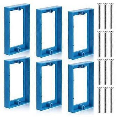 Lot de 6 rallonges pour boîte de prise simple 1/2 pouce, avec 12 vis de fixation.
