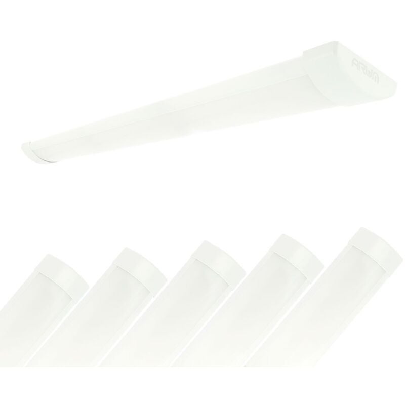 6 Reglettes led extra plate line 16W IP40 1800Lm 60cm Température de Couleur: Blanc neutre 4000K
