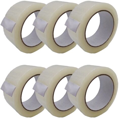 Lot de 6 Rouleaux Adhésifs Standards : 48 mm X 100 mètres Transparents