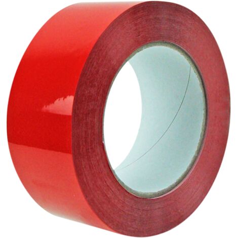 Lot de 6 Ruban adhésif polypropylène économique 48mmX100M Rouge