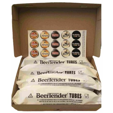 Lot de 6 sachets de 5 tubes de service pour tireuse à bière Beertender – Compatible SEB et KRUPS – Service optimal garanti - XI200000