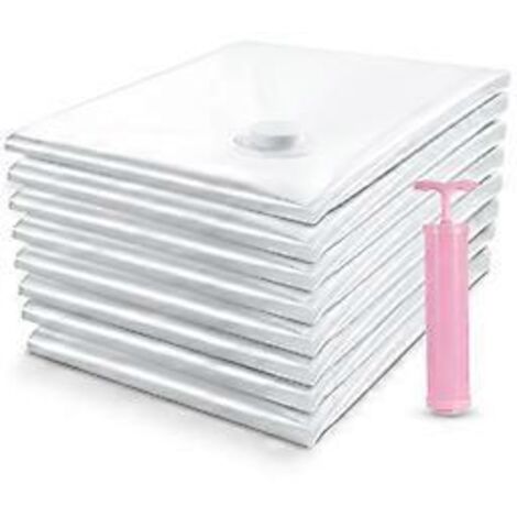 Lot de 6 sacs de rangement sous vide XXL - Housses de rangement pour aspirateur - Ultra résistants - Idéal pour manteaux, vêtements, couettes, oreillers - Marque française - 6 sacs XXL (80 x 1 cm)