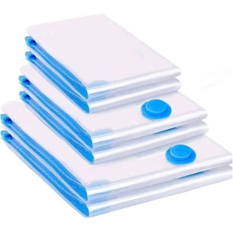 Lot de 6 Sacs Rangement Sous Vide Aspirateur pour couettes, linge de lit, oreillers