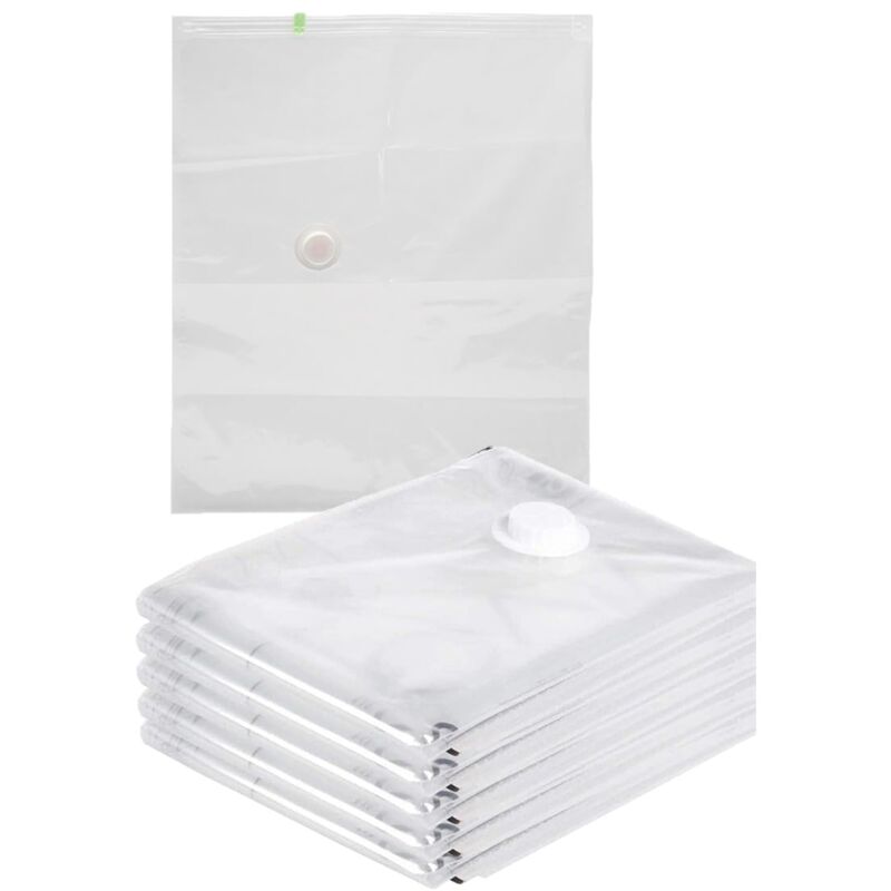 Lot de 6 sacs sous vide pour vêtements, sacs sous vide transparents pour vêtements de couette (40 x 50 cm)