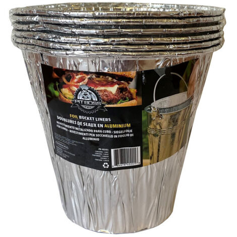 Lot de 6 seaux jetable en aluminium - Pit Boss