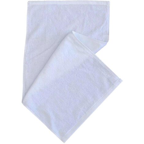 Lot de 6 serviettes de bain blanches absorbantes, sans motif, pour hôtel, maison d'hôtes ou usage domestique - 200 g