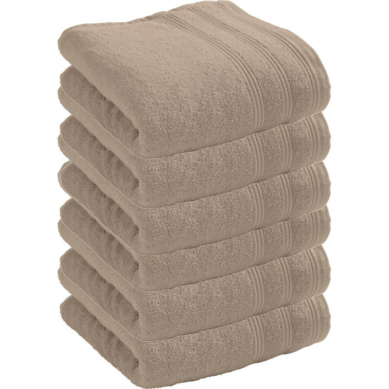 lot de 6 serviettes de toilette éponge spa 50 x 100 cm / 400 gr/m² - spa loutre - loutre