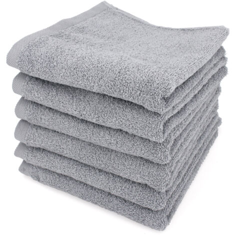 Lot de 6 serviettes toilette 50x90 ALPHA