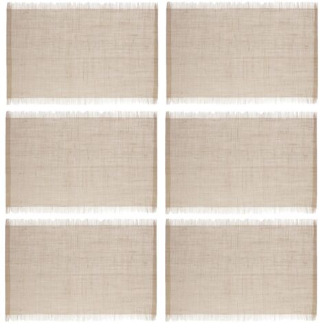 Lot de 6 sets de table à franges