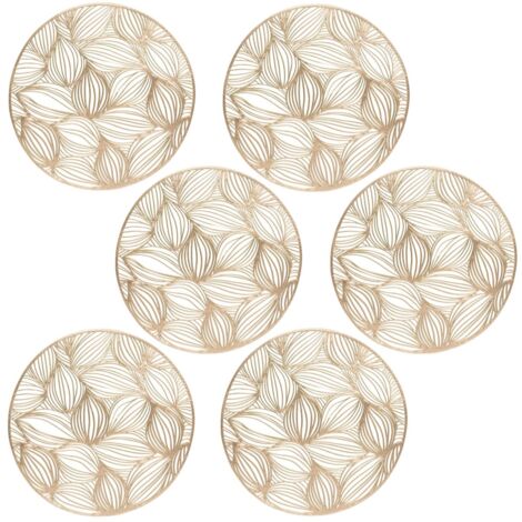 Lot de 6 sets de table à motif feuillage ATOMNE