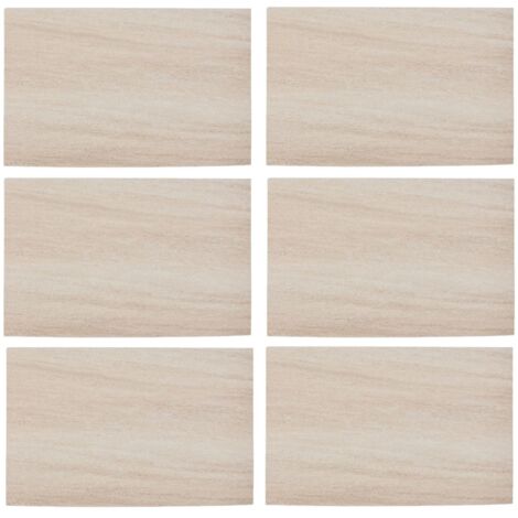 Lot de 6 sets de table effet travertin AUTHENTIQUE