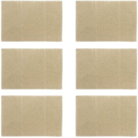 Lot de 6 sets de table en jute et contour 45x30cm
