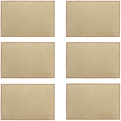 Lot de 6 sets de table en jute et contour 45x30cm