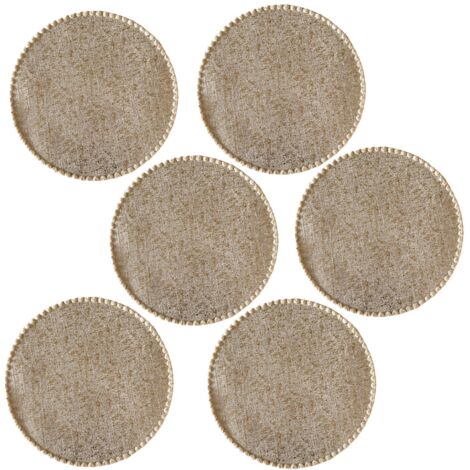 Lot de 6 sets de table ronds en jute ALAGO
