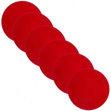 Lot de 6 sets de table ronds en vinyle TENOR