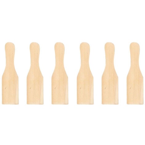 PARIS PRIX Lot de 6 Spatules à Raclette "Convi" 15cm Naturel