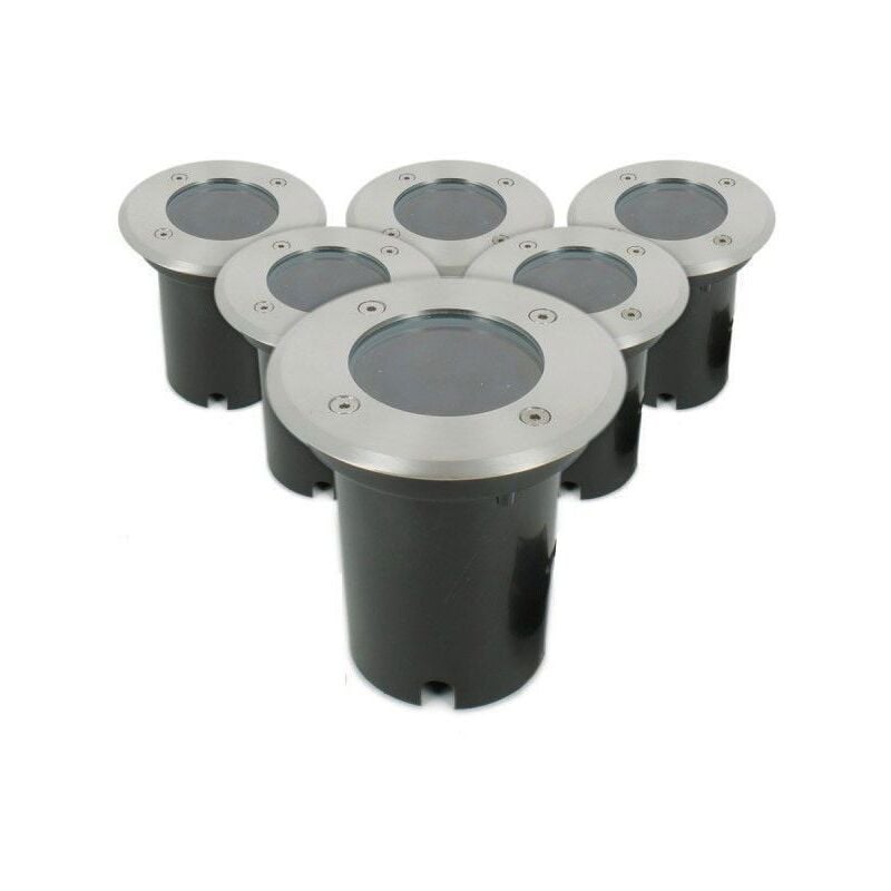 Arum Lighting - Lot de 6 spots encastrable de sol canyon - inox 304 - GU10 - IP67