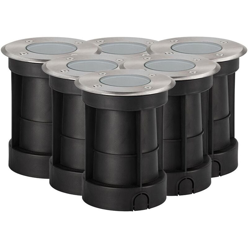 Lot de 6 Spots Encastrables IP67 canyon pro inox 304 GU10 + connecteur automatique