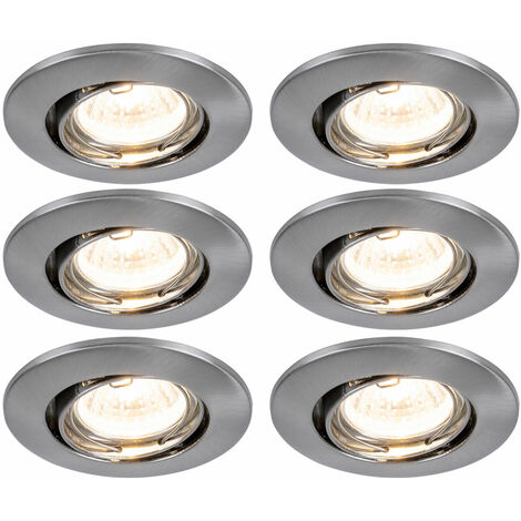 Lot de 6 spots encastrables ronds Éclairage du séjour Spot Lampes Paulmann 993.77