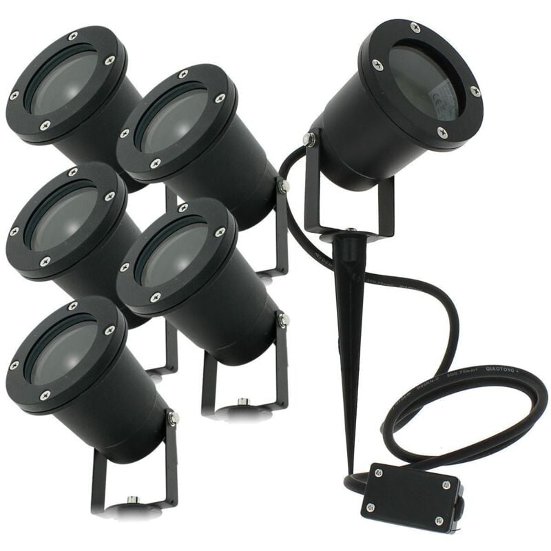 Lot de 6 Spots Extérieurs Arum Lighting a Piquet pour led GU10 - Éclairage de Jardin
