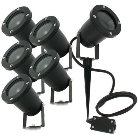 Lot de 6 Spots Extérieurs ARUM LIGHTING - A Piquet pour LED GU10 - Éclairage de Jardin