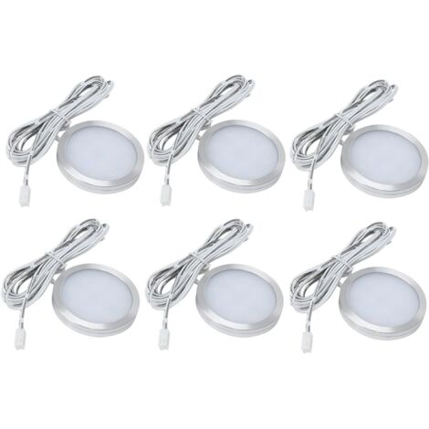 Lot de 6 spots LED encastrés 12 V 3 W pour intérieur, à installer au plafond, pour camping-car, caravane, bateau, blanc chaud
