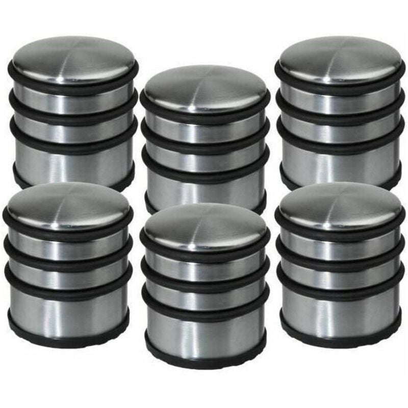Lot de 6 stop-portes - Solide & Pratique - en Inox
