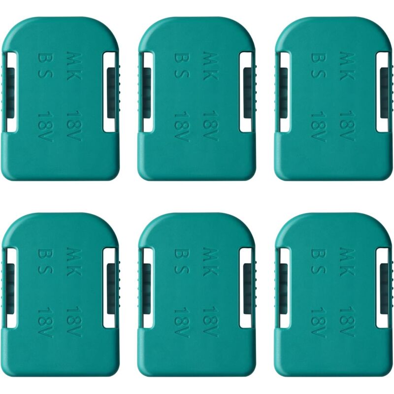 Lot de 6 supports de batterie compatibles avec Makita 18 v, compatibles avec les appareils Makita/Bosch 18 v, support mural pour batteries BL1860,