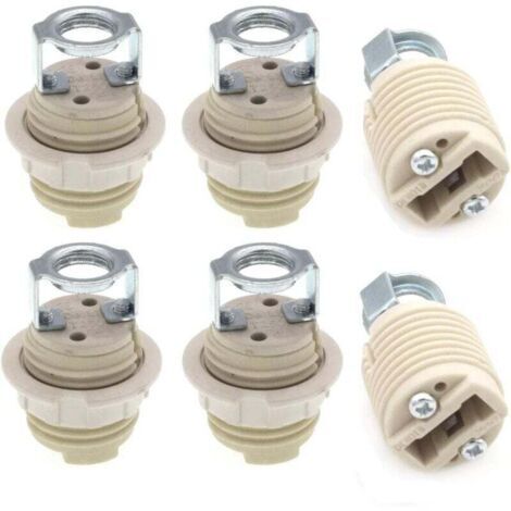 Lot de 6 supports de lampe G9 avec support, douille halogène G9 filetée en céramique