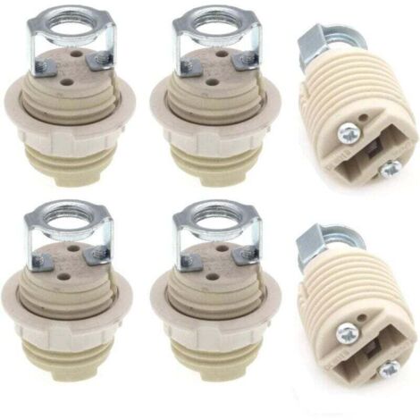 Lot de 6 supports de lampe G9 avec support, douille halogène G9 filetée en céramique